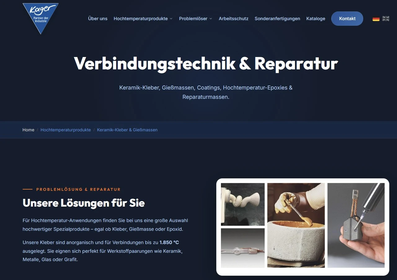 Unterseite Verbindungstechnik und Reparatur bei Kager